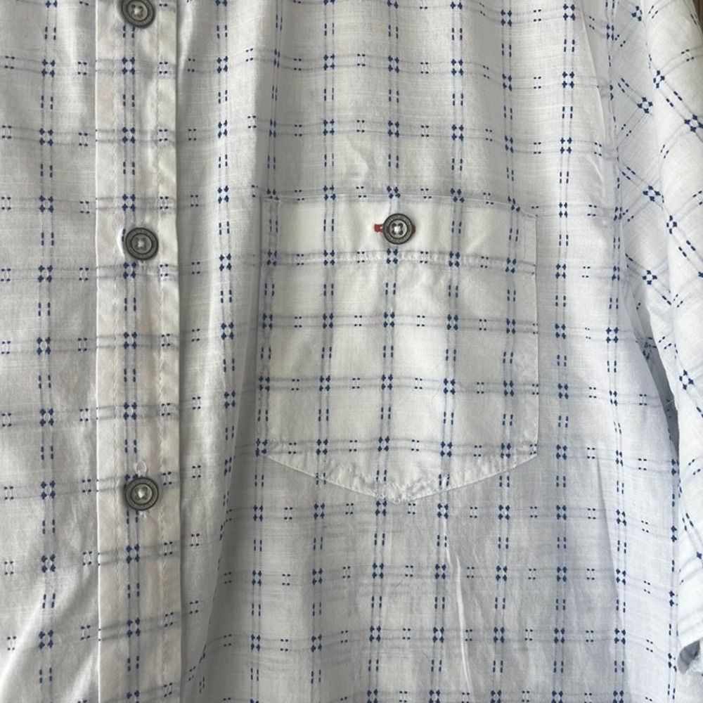 Carbon2Colbalt Medium Men's Button Down Shirt Blue White Pattern - Picture 3 of 8
